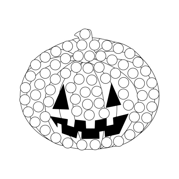Páginas de atividades de marcadores de pontos de Halloween para crianças