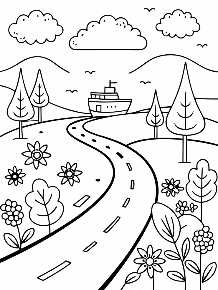 Vetor páginas de livros de colorir para crianças com desenho vetorial e fundo