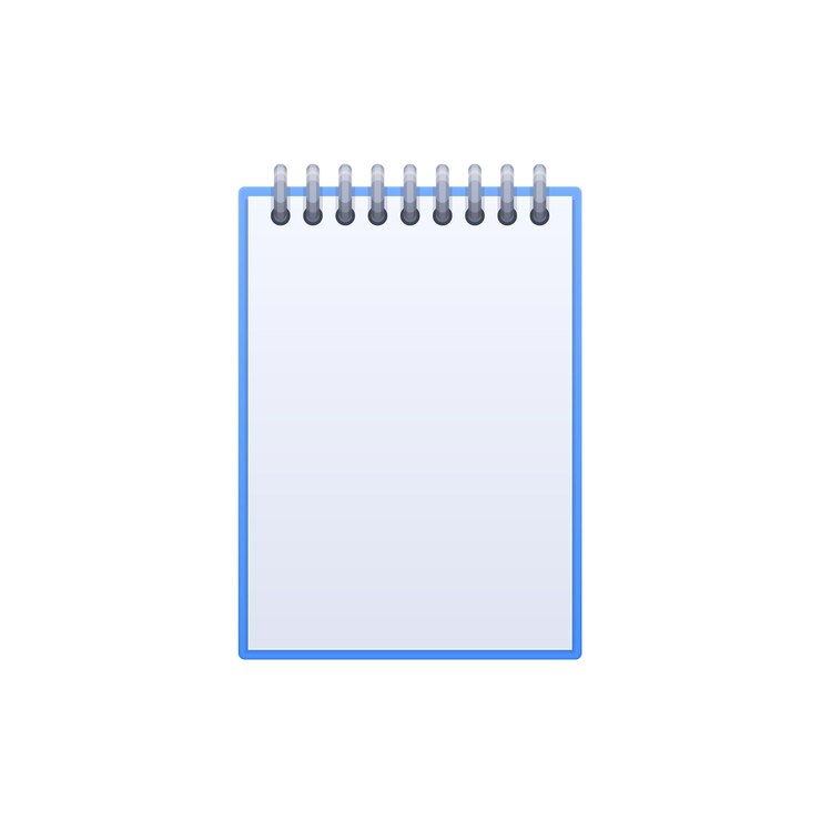 Vetor páginas em branco do layout do livro de notas do caderno artigos de papelaria para estudo