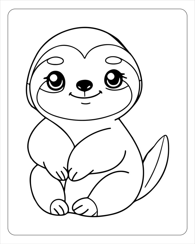 Vetor páginas para colorir animais caro