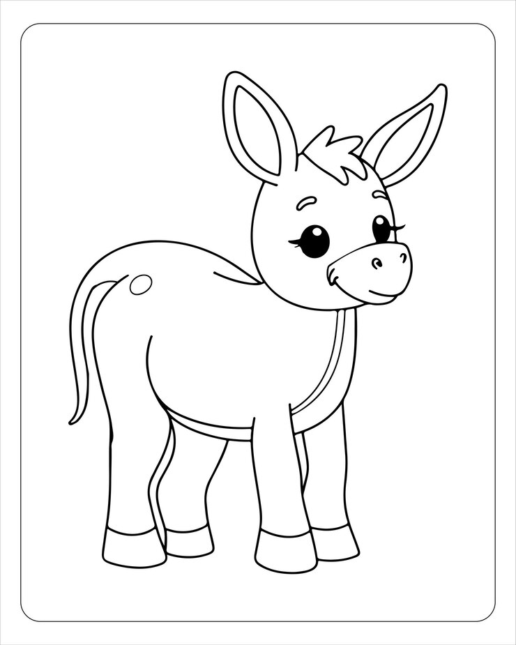 Vetor páginas para colorir animais caro