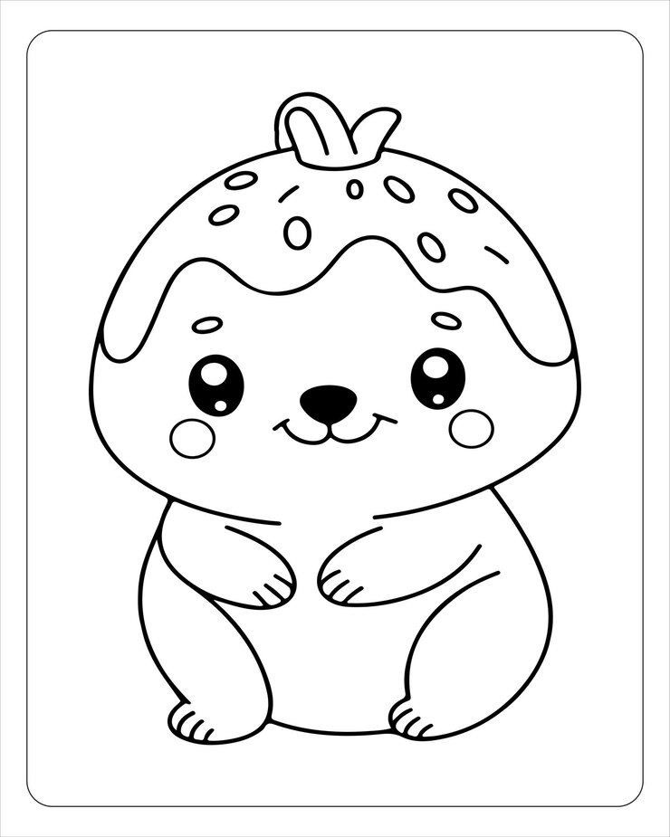Vetor páginas para colorir animais caro