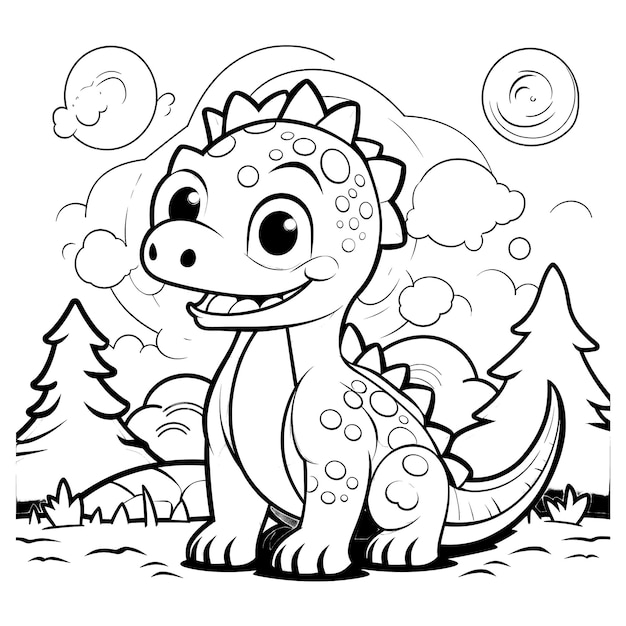 40 Desenhos de Dinossauros para Colorir e Imprimir Grátis