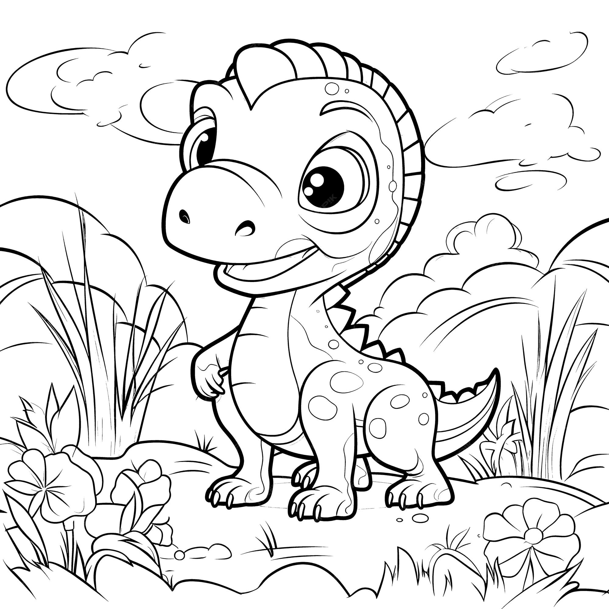 40 Desenhos de Dinossauros para Colorir e Imprimir - Online Cursos  Gratuitos