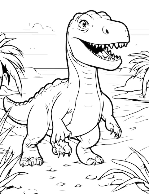 Desenho para Colorir Dinossauro Jurassic World 