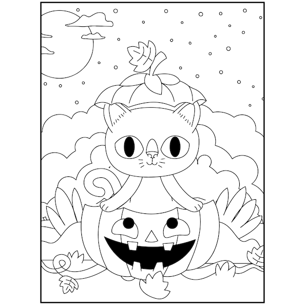 Páginas para colorir de Halloween para crianças