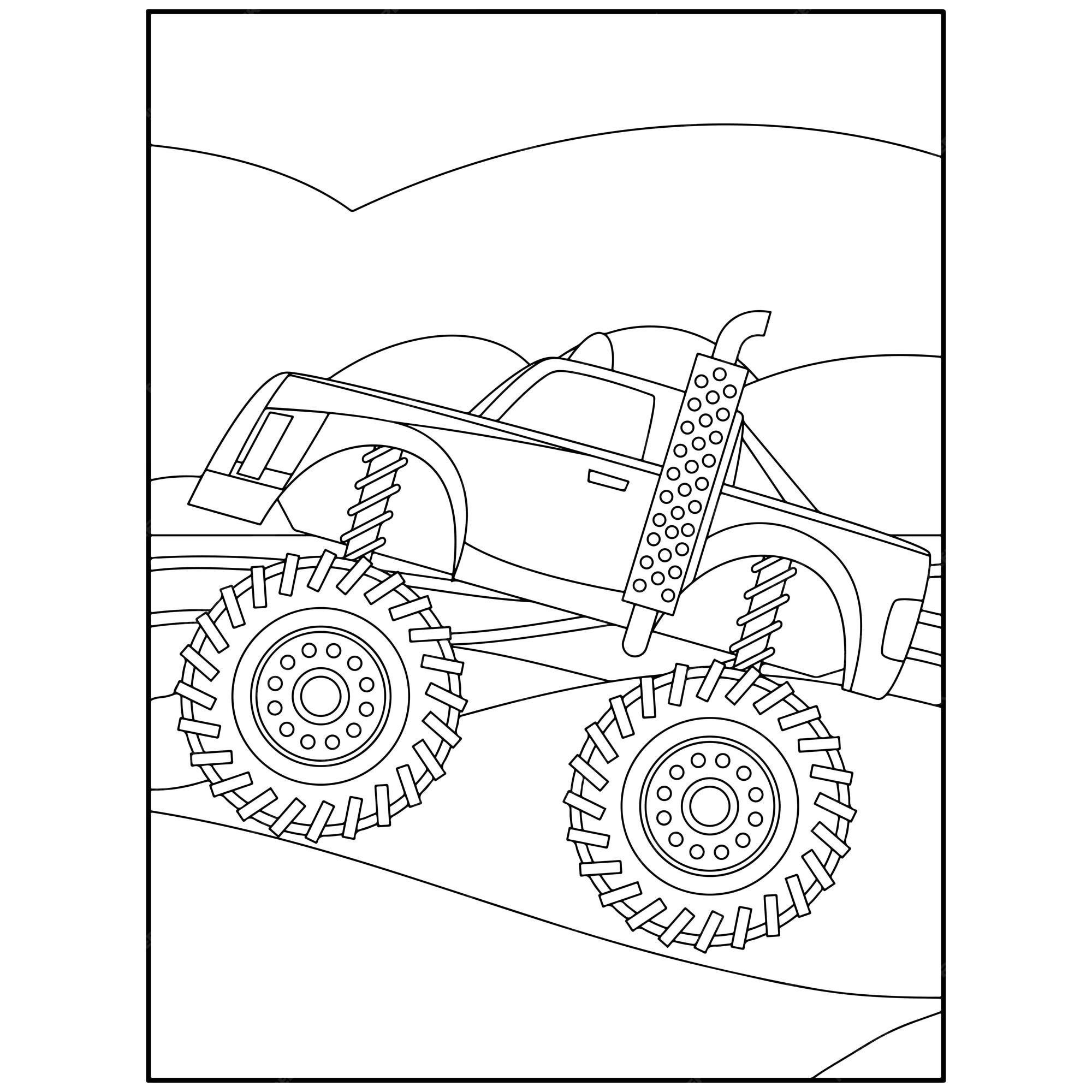 Livro Para Colorir Monster Trucks - Incríveis