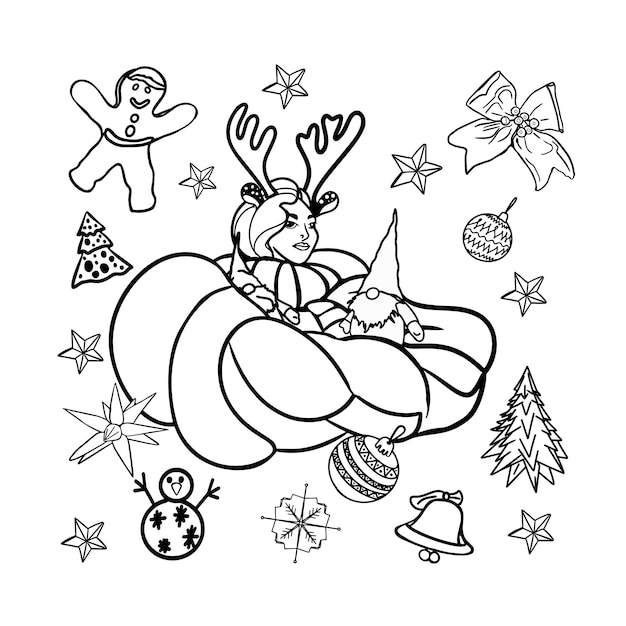 Desenho De Página De Colorir Do Sino De Natal. Natal. Ano Novo. Livro De  Colorir Para Crianças Royalty Free SVG, Cliparts, Vetores, e Ilustrações  Stock. Image 69804289