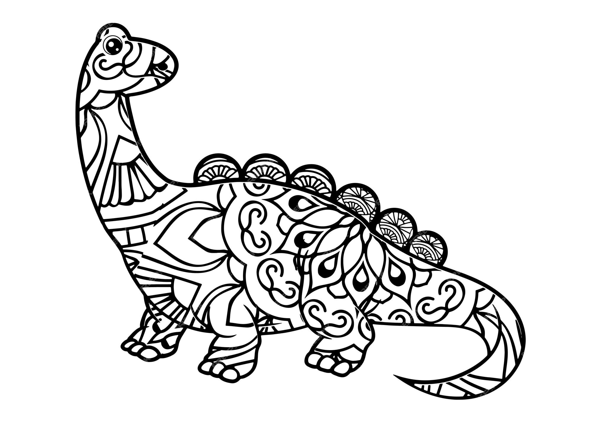 Luta de dinossauros - Dinossauros - Coloring Pages for Adults