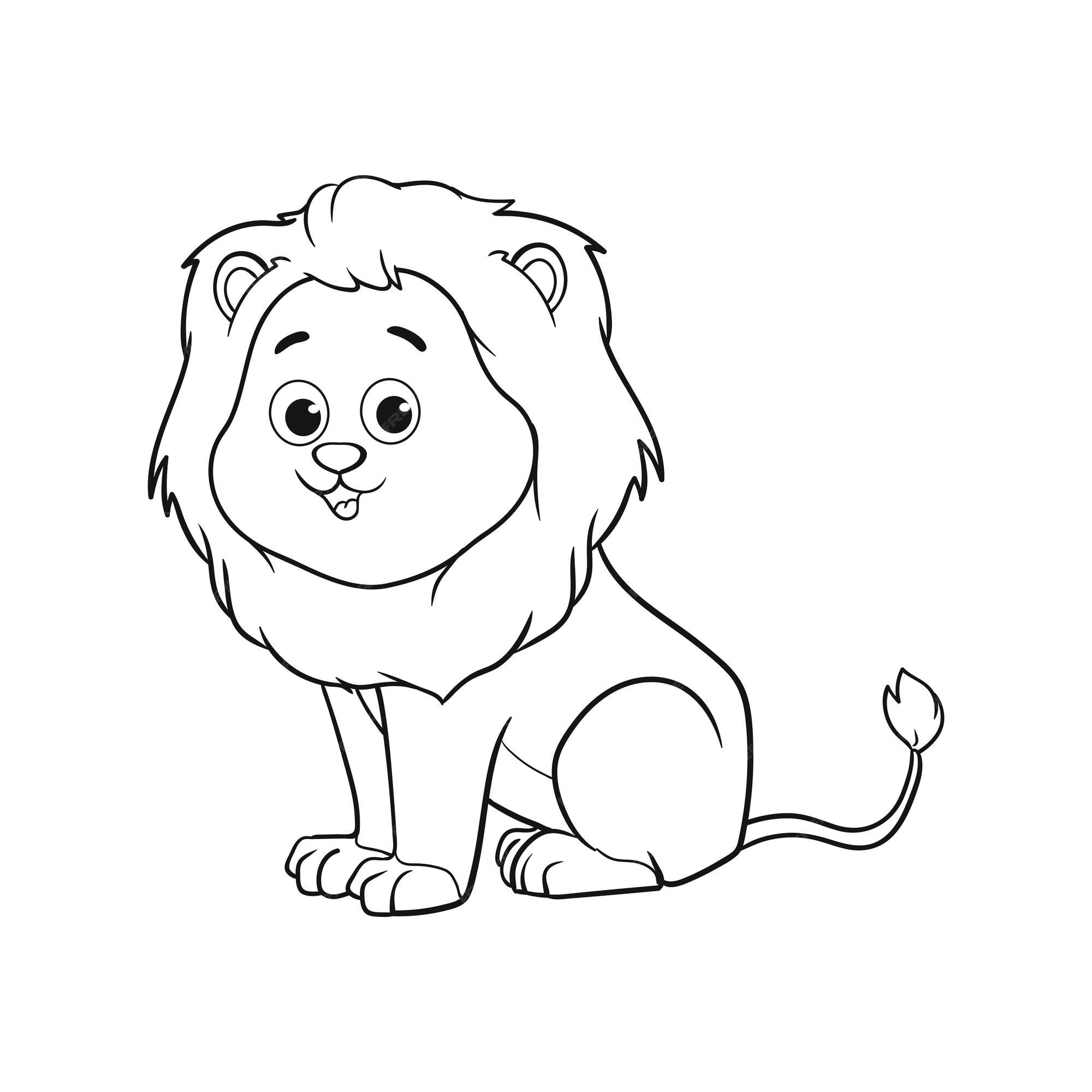 Leão de pelúcia - jogo para crianças, livro para colorir, ilustração