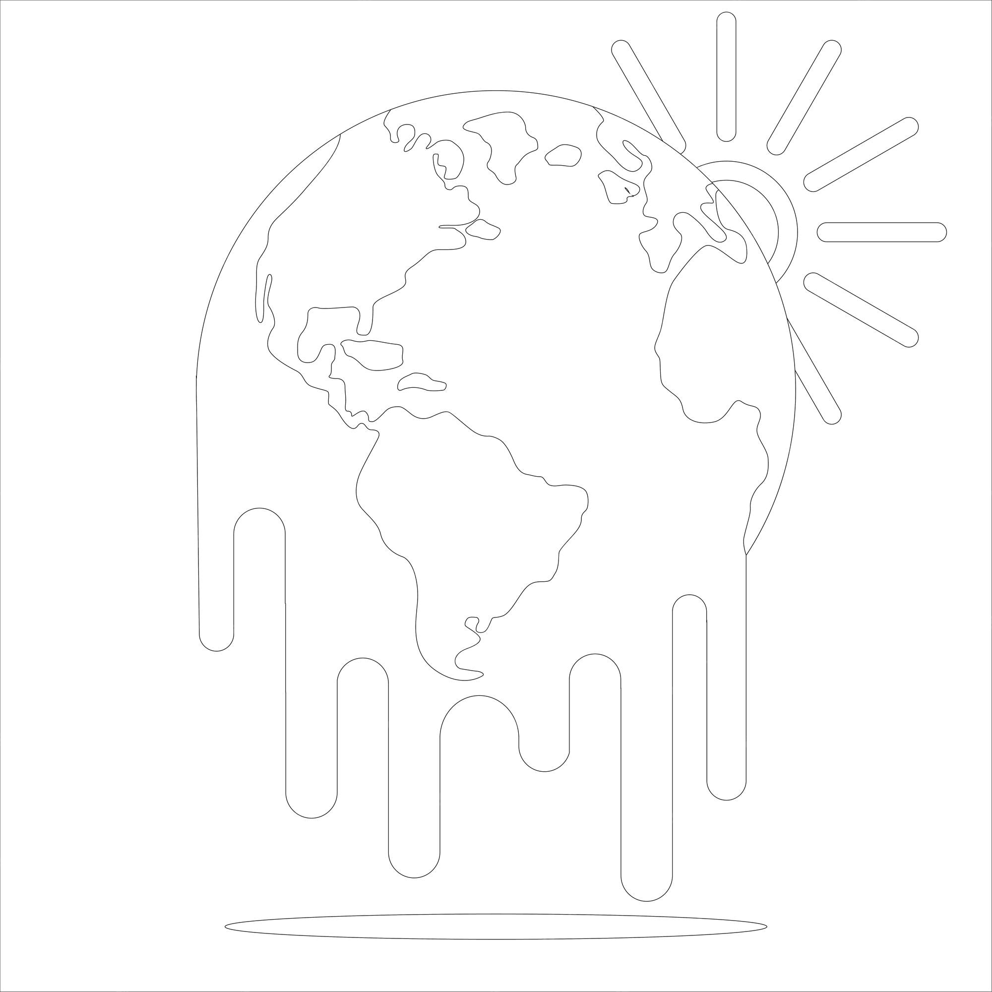 Desenho de Aquecimento global para Colorir - Colorir.com