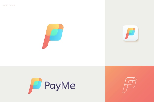 Pague-me conjunto de logotipo