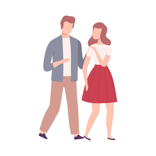 Pai caminhando com sua filha adulta Parente feliz e seu filho passando um bom tempo juntos Ilustração de vetor plano