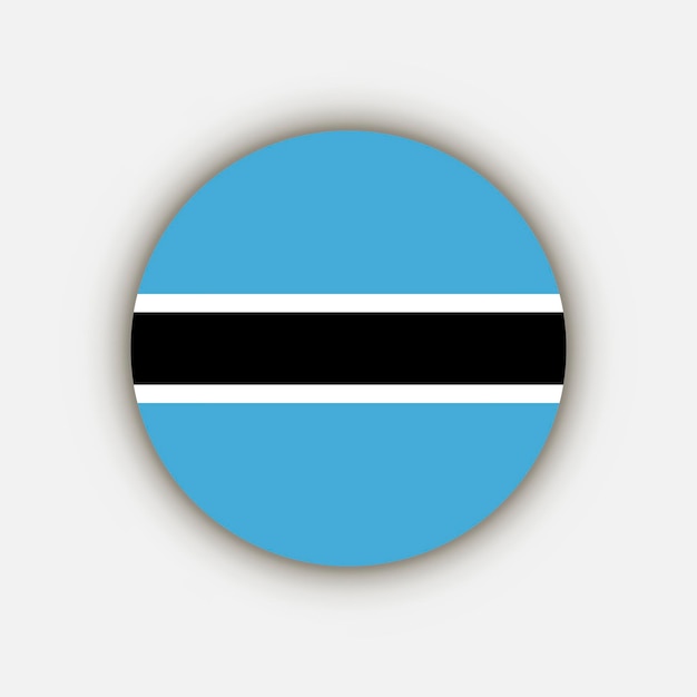 País botswana ilustração vetorial de bandeira de botswana