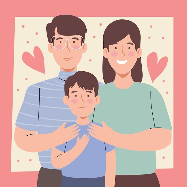 Pais coreanos com amor de filho