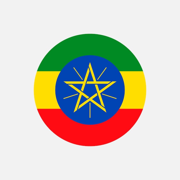 Vetor país etiópia etiópia bandeira ilustração vetorial