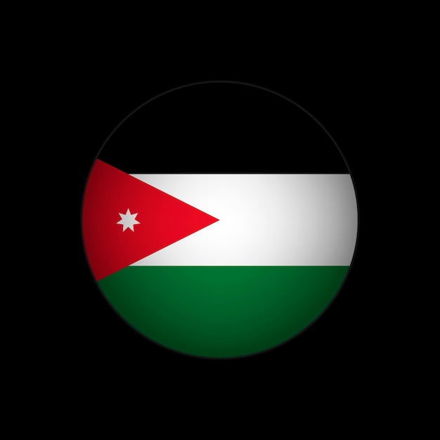 Vetor país jordan jordan bandeira ilustração vetorial