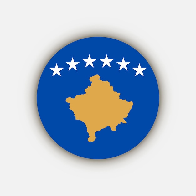 País kosovo kosovo ilustração vetorial de bandeira