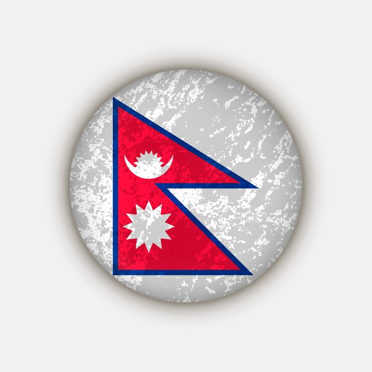 Vetor país nepal bandeira do nepal ilustração vetorial