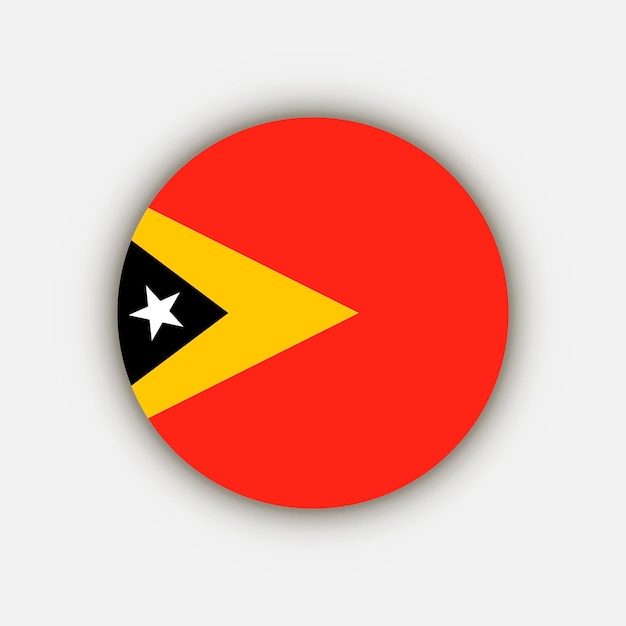 Vetor país timor leste bandeira de timor leste ilustração vetorial