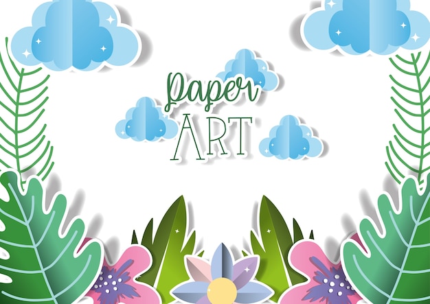 Paisagem de arte de papel