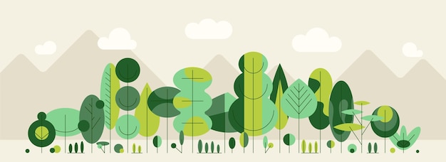 Paisagem florestal geométrica