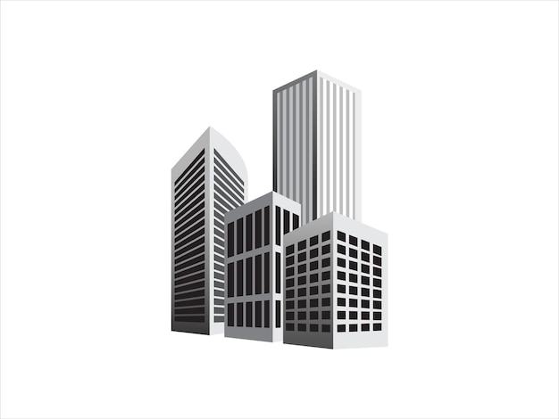 Paisagem urbana do centro com arranha-céus altos Arquitetura panorâmica com edifícios governamentais