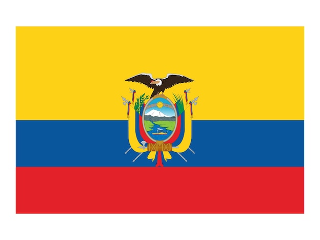 Vetor países da bandeira do equador bandeiras bandeiras ícone da bandeira mundial sinais oficiais do país