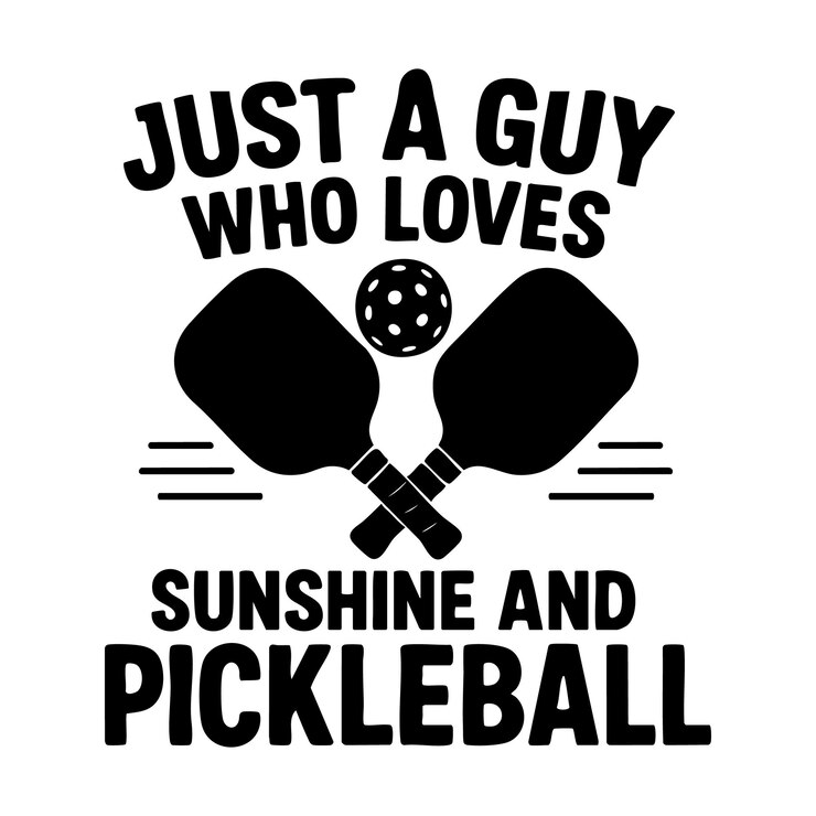 Vetor paixão pelo pickleball o amor de um tipo pelo sol e pelo jogo em si