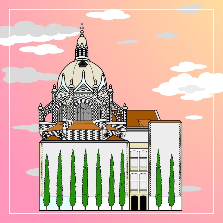 Vetor palácio da cultura de medellín