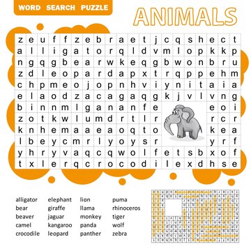 Lion word scramble jogo educacional para crianças planilha de