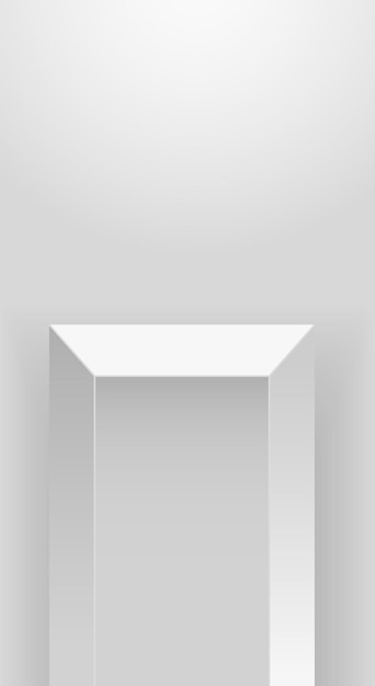 Palco do pódio do museu galeria suporte de produto em branco geométrico maquete de coluna plataforma vazia com luz