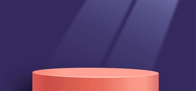 Palco pódio redondo 3D com símbolos legais e criativos no estilo de corte de papel com cor de fundo para publicidade e design de marcas de cosméticos