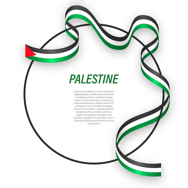 Palestina 3d com bandeira nacional.