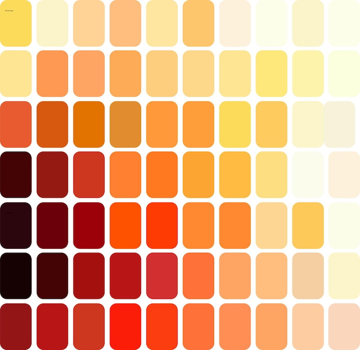 Vetor paleta colorida cor laranja cor laranja paleta fundo abstrato paleta colorida abstrata