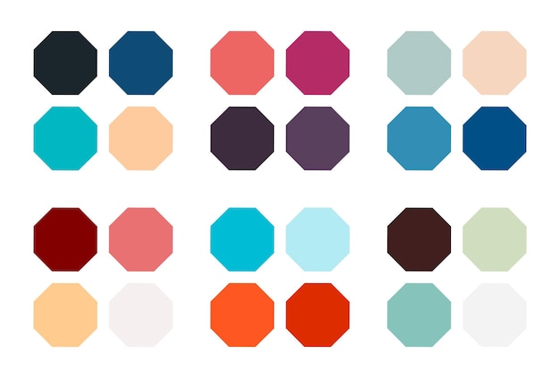 Paleta de cores abstratas Amostras de cores