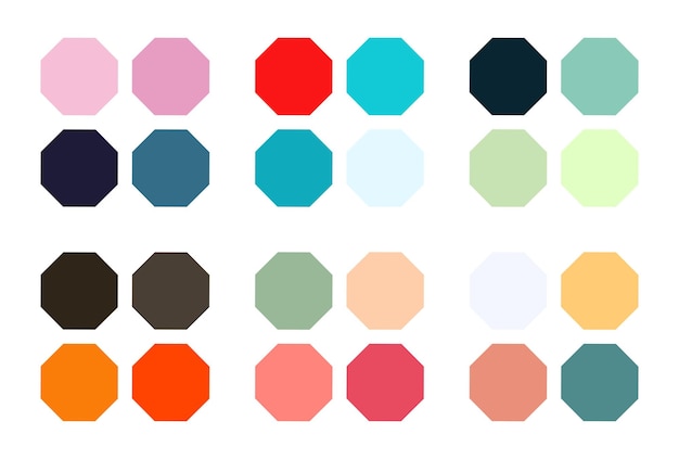 Paleta de cores abstratas Amostras de cores