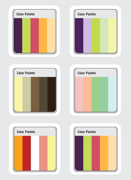 Paleta de cores arte vetorial