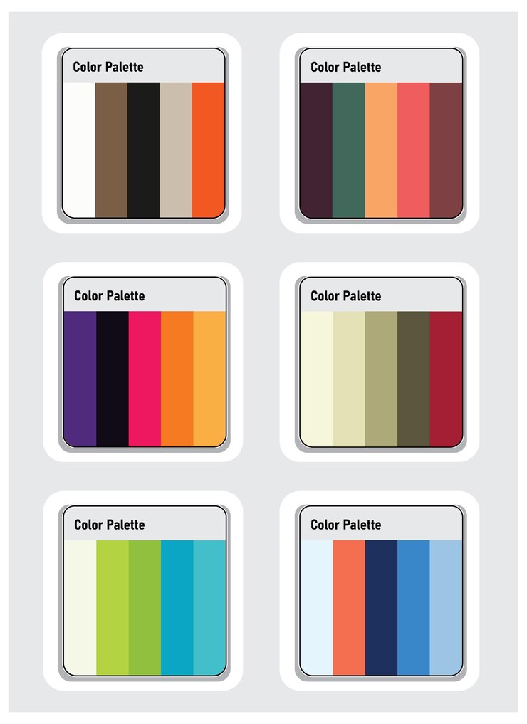 Vetor paleta de cores arte vetorial