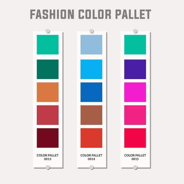 Paleta de cores da moda