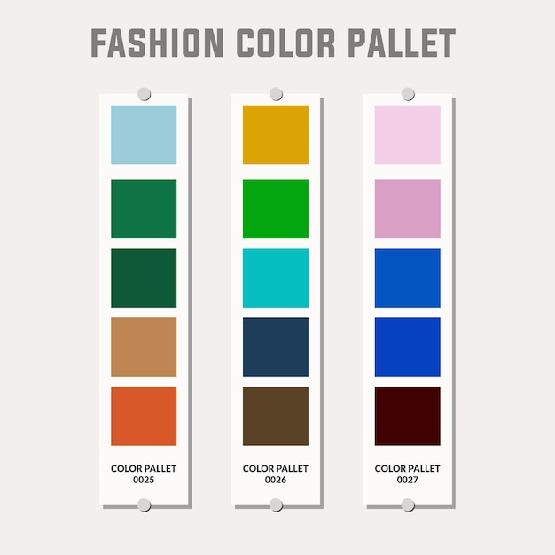 Paleta de cores da moda