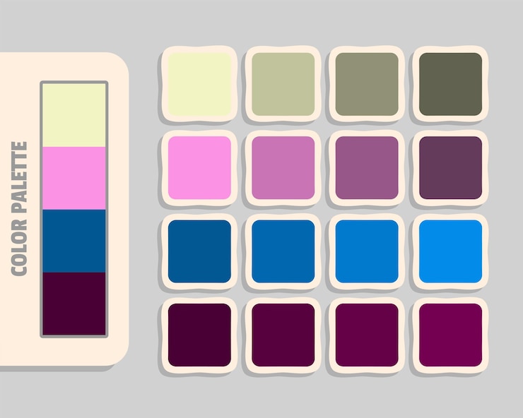 Vetor paleta de cores rgb cores que combinam cores harmoniosas