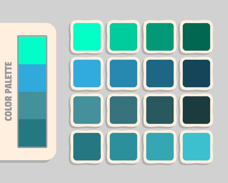Vetor paleta de cores rgb cores que combinam cores harmoniosas