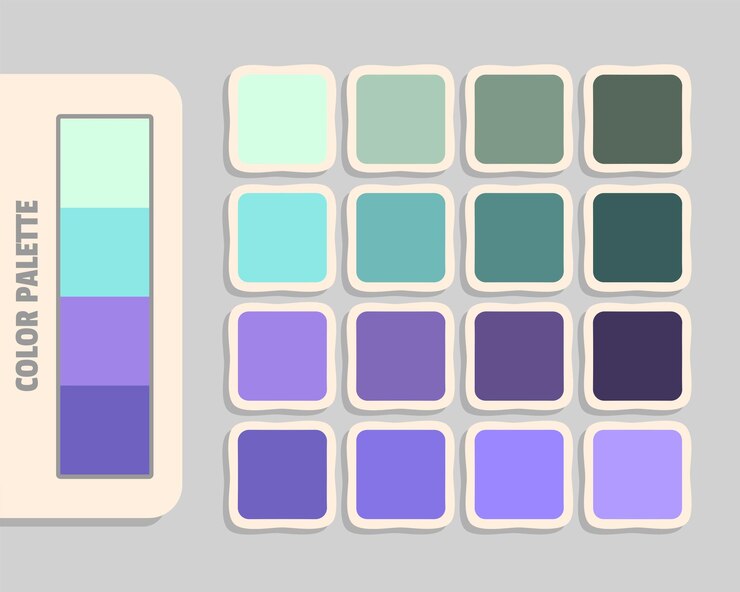 Vetor paleta de cores rgb cores que combinam cores harmoniosas