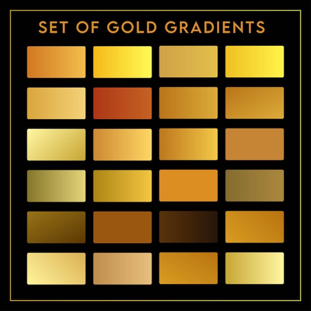 Paleta de gradiente dourado
