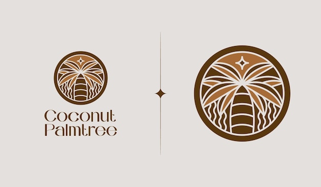 Palm tree summer tropical logo universal creative premium symbol vector sign icon logo template vector ilustração