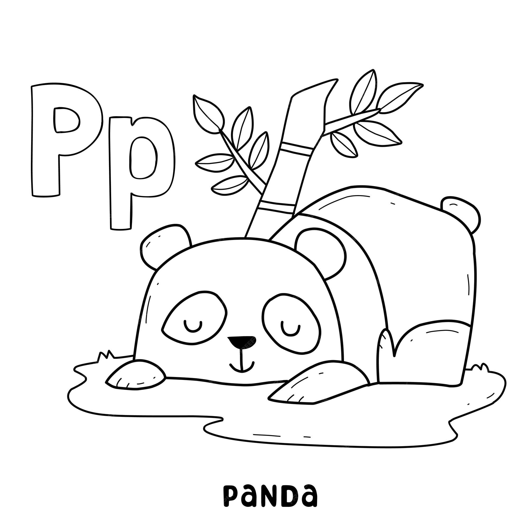 Panda legal dos desenhos animados. Arte Animal.