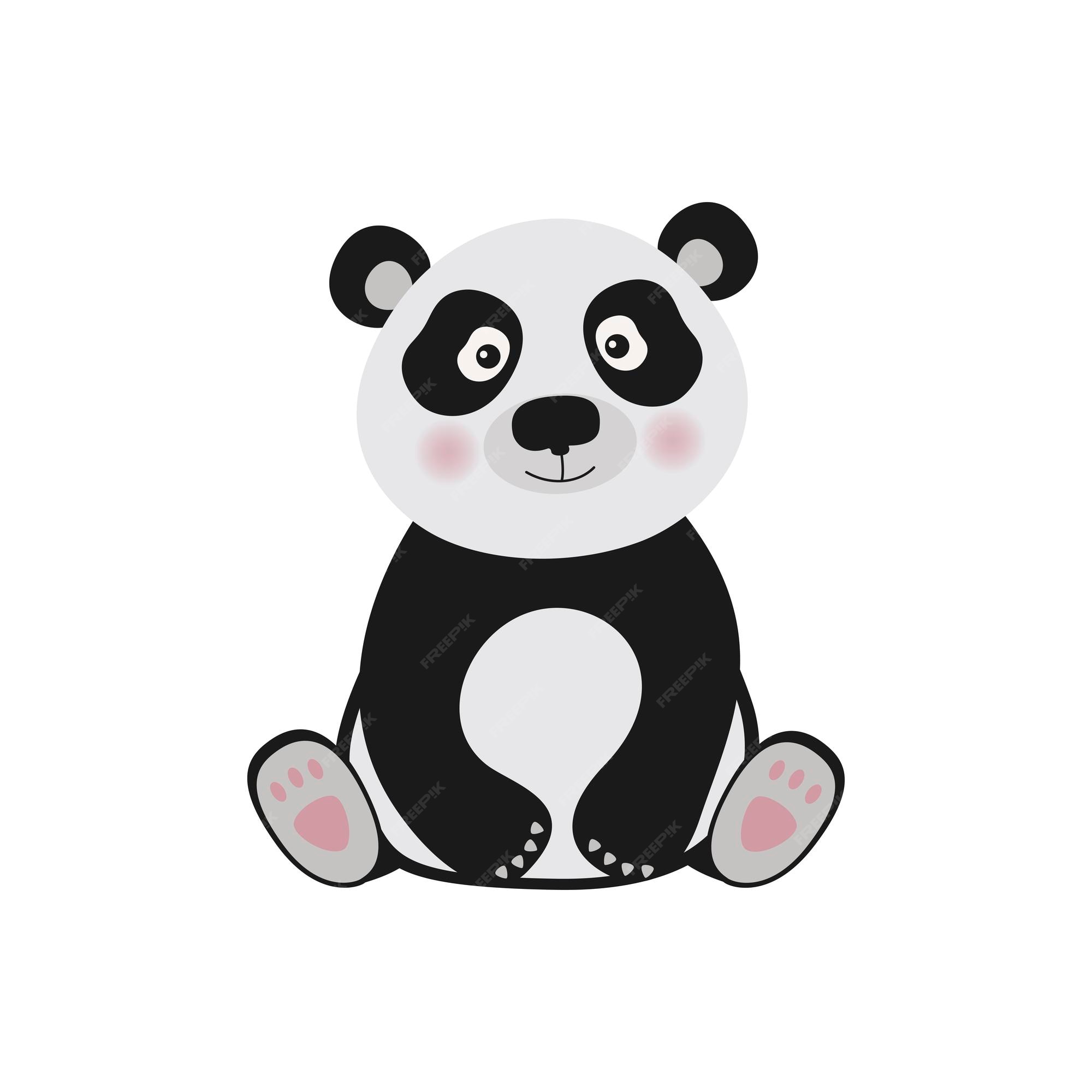 desenho de panda fofo diga olá ilustração de animais de panda 4226762 Vetor  no Vecteezy