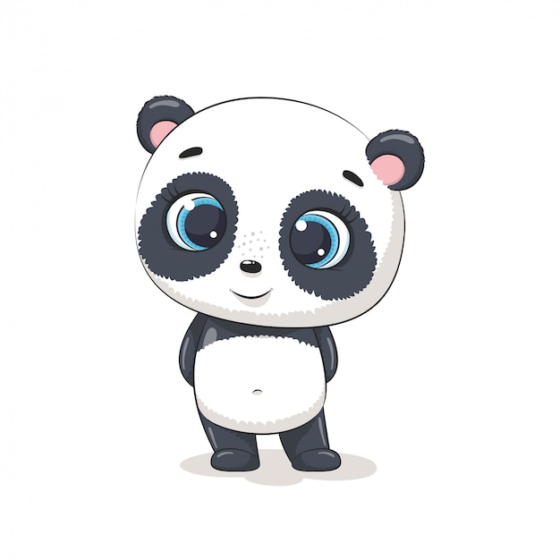 Panda bebê fofo. ilustração para chá de bebê, cartão, convite para festa, impressão de t-shirt de roupas da moda.