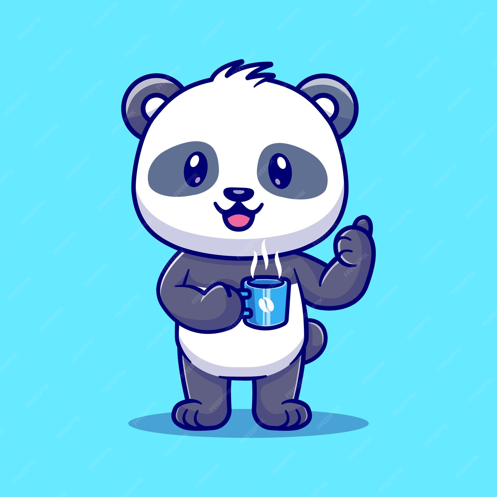 personagem de desenho animado de panda fofo tomando banho 2657068 Vetor no  Vecteezy